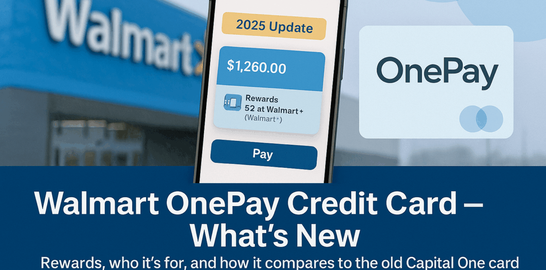 The header image for the Walmart OnePay CashR