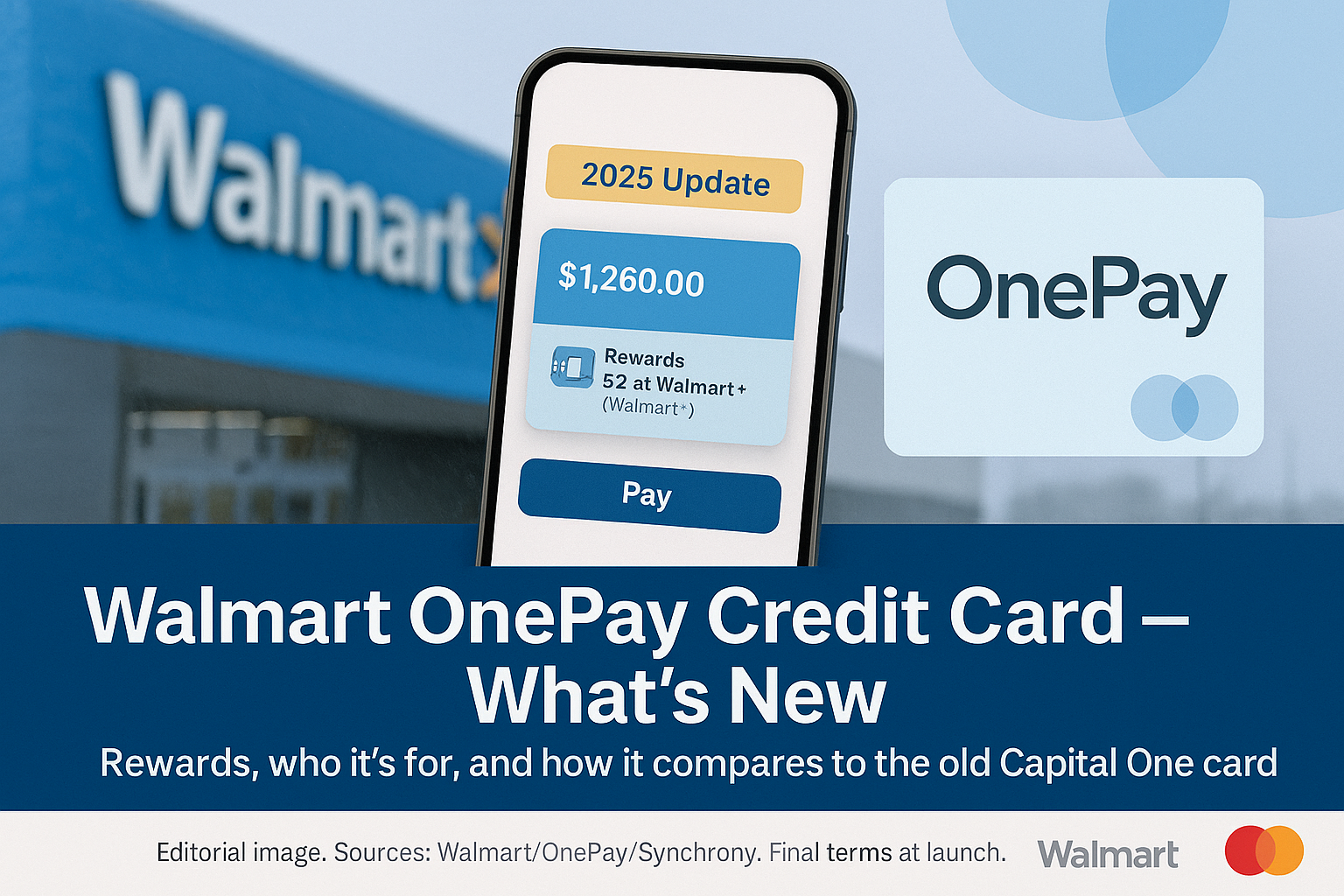 The header image for the Walmart OnePay CashR