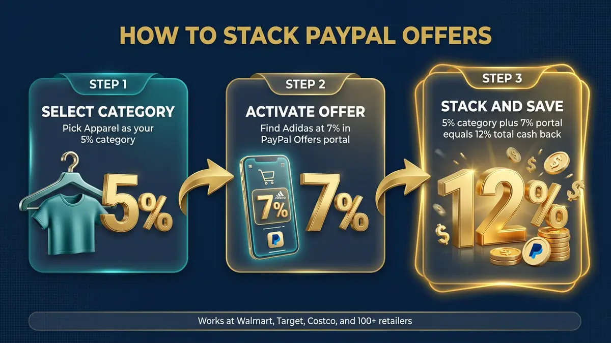 How to stack PayPal Offers with PayPal Debit Card for 12% cash back