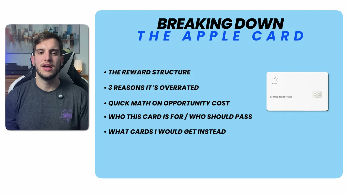 Breaking down the Apple Card: reward structure, 3 reasons it's overrated, the math on opportunity cost, and what to get instead